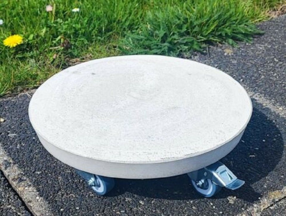 Schlögel Pflanzenroller Pflanzenroller BeFancy Rund -200kg Untersetzer Indoor/Outdoor Beton, bis zu 200kg Tragfähigkeit von Schlögel