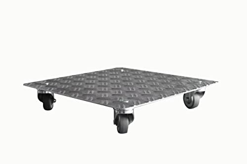 Transportroller Möbelroller Rollbrett Transportwagen bis 280kg AluGrip-T280 (AluRiffel5/6,5-450x450mm) von Schlögel