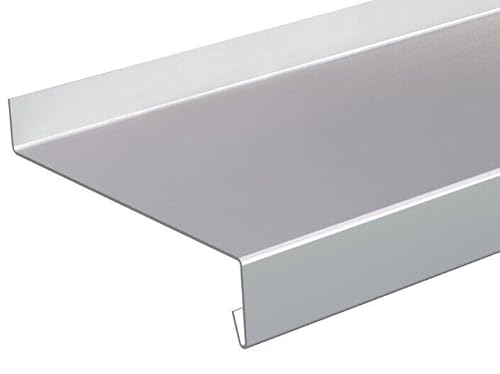 Tropfblech Alu Abschluss 5° 1mm Alu roh blank Tiefe=50-400mm Länge 500mm, 750mm, 1000mm, 1500mm oder 2000mm (Tropfblech 1mm Alu roh 2000mm, 15/40/70/25) von Schlögel