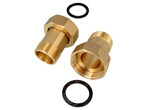 JS Wasserzähler Verschraubungen 2 Zoll Überwurfmutter x 1 1/2 Zoll AG - 2-er Set JS Wasserzähler Verschraubungen 2 Zoll Überwurfmutter x 1 1/2 Zoll AG - 2-er Set von Schlösser Armaturen