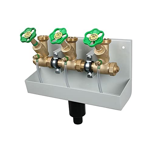 SCHLÖSSER Kompakt-Verteilerstation 4-Strang Verteiler - Zulauf 1 1/4 (5/4) Zoll - DN 32, mit Ablaufrinne - 0075642503001 von Schlösser Armaturen