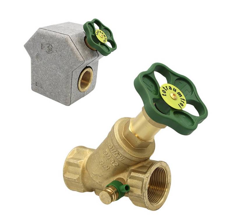 Schlösser Absperrventil Freistromventil 1" IG Dämmschale und Entleerung mit PTFE-Dichtungen Schlösser Absperrventil Freistromventil 1" IG Dämmschale und Entleerung mit PTFE-Dichtungen von Schlösser