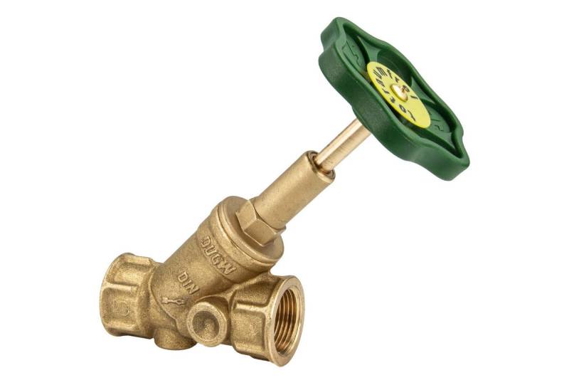 Schlösser Absperrventil Freistromventil Schrägsitzventil DVGW mit steigender Spindel Typ 1505, Zulassungen: DVGW für Trinkwasser von Schlösser
