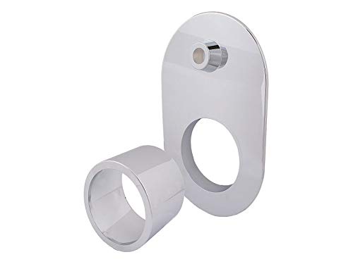 Schlösser Rosette für Montageblock verchromt ovale Form von Bhgytec