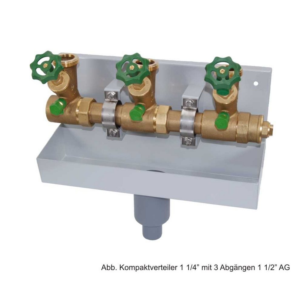 Schlösser Wasserrohr Kompakt-Sanitär-Verteiler Eingang 1" IG mit 4 Abgängen 1 1/2" AG Schlösser Wasserrohr Kompakt-Sanitär-Verteiler Eingang 1" IG mit 4 Abgängen 1 1/2" AG von Schlösser