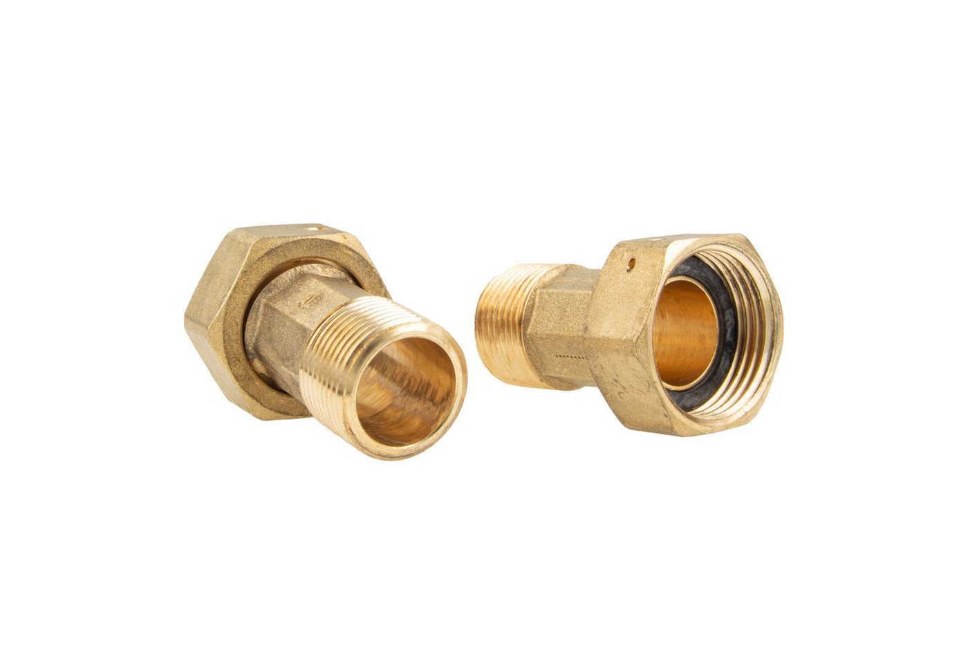 Schlösser Wasserzähler Verschraubungen Überwurfmutter x AG, Messing blank - 2-er Set Schlösser Wasserzähler Verschraubungen Überwurfmutter x AG, Messing blank - 2-er Set von Schlösser
