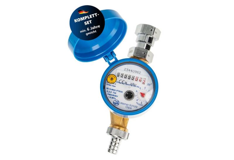 Schlösser Wasserzähler Zapfhahnzähler - Gartenzähler für Zapfhahn, 3/4 Zoll Anschlussgewinde, (inkl. Dichtung) von Schlösser