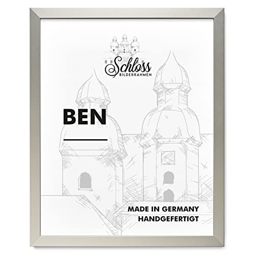 Schloss BILDERRAHMEN Ben 35x50 cm, Dekor Alu gebürstet von Schloss BILDERRAHMEN