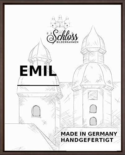 Schloss BILDERRAHMEN Emil 60x80 cm, Schattenfugenrahmen Dekor Eiche dunkel von Schloss BILDERRAHMEN