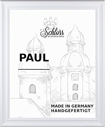 Schloss BILDERRAHMEN Paul 21x29,7 cm DIN A4, Dekor Weiß gemasert von Schloss BILDERRAHMEN