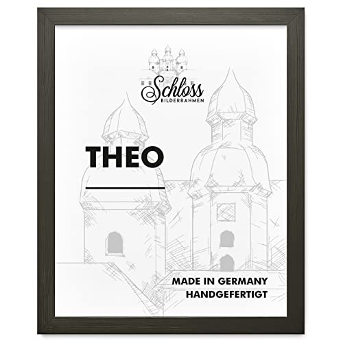 Schloss BILDERRAHMEN Theo 20x20 cm, Dekor Schwarz gemasert von Schloss BILDERRAHMEN