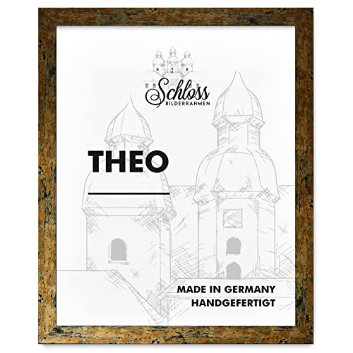 Schloss BILDERRAHMEN Theo 20x25 cm, Dekor Blaugold Vintage von Schloss BILDERRAHMEN