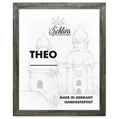 Schloss BILDERRAHMEN Theo 21x29,7 cm DIN A4, Dekor Grau Gewischt von Schloss BILDERRAHMEN