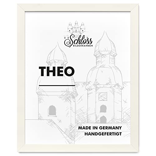 Schloss BILDERRAHMEN Theo 24x24 cm, Dekor Weiß Hochglanz von Schloss BILDERRAHMEN