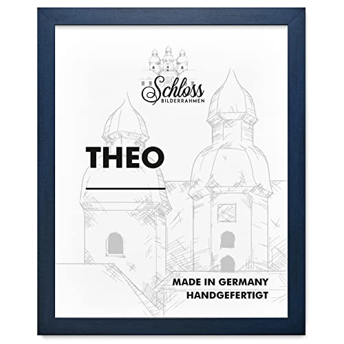 Schloss BILDERRAHMEN Theo 60x90 cm, Dekor Dunkelblau von Schloss BILDERRAHMEN