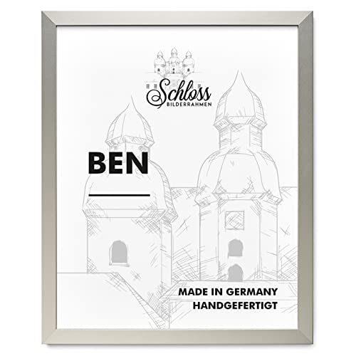 Schloss BILDERRAHMEN Ben 59,4x84 cm DIN A1, Dekor Alu gebürstet von Schloss BILDERRAHMEN