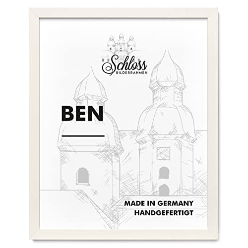 Schloss BILDERRAHMEN Ben 59,4x84 cm DIN A1, Dekor Weiß von Schloss BILDERRAHMEN