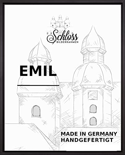 Schloss BILDERRAHMEN Emil 40x120 cm, Schattenfugenrahmen Dekor Schwarz von Schloss BILDERRAHMEN