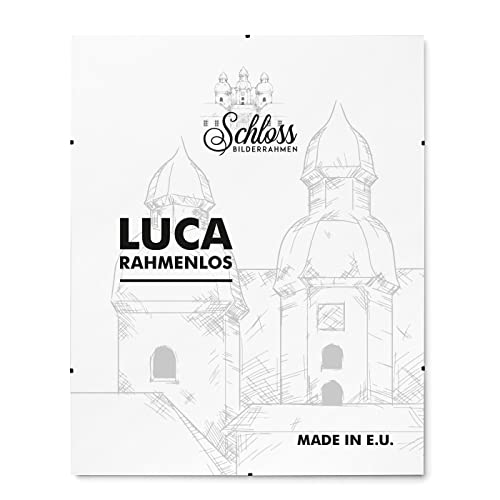 Schloss BILDERRAHMEN Luca rahmenlos 50x50 cm, rahmenloser Bildhalter von Schloss BILDERRAHMEN