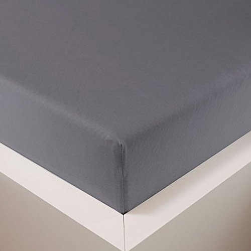 Schlummerglück Spannbetttuch mit hochwertigem Tencel, Falten- und bügelfrei, ideal für höhere Matratzen/Boxspringbetten, versch. Größen und Farben wählbar (grau, 140-160 x 200-220 cm) von Schlummerglück
