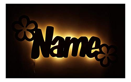 Schlummerlicht24 Led Deko Verblümt Blumen personalisiert Geschenke mit individuellem Namen, als Geburtsgeschenk Taufe Kommunion für Mädchen Baby Kinderzimmer Schlummerlicht24 Led Deko Verblümt Blumen personalisiert Geschenke mit individuellem Namen, als Geburtsgeschenk Taufe Kommunion für Mädchen Baby Kinderzimmer von Namofactur