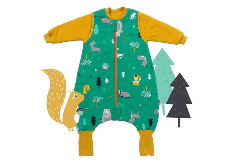 Schlummersack Kinderschlafsack Bio Schlafsack mit Füßen und umklappbaren Bündchen, 3.5 Tog OEKO-TEX von Schlummersack