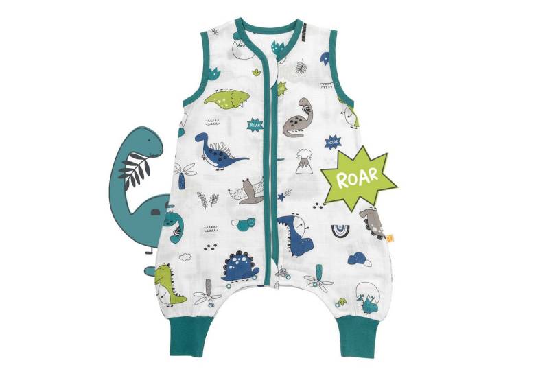 Schlummersack Kinderschlafsack Musselin Schlafsack mit Füßen, 0.5 Tog OEKO-TEX zertifiziert von Schlummersack