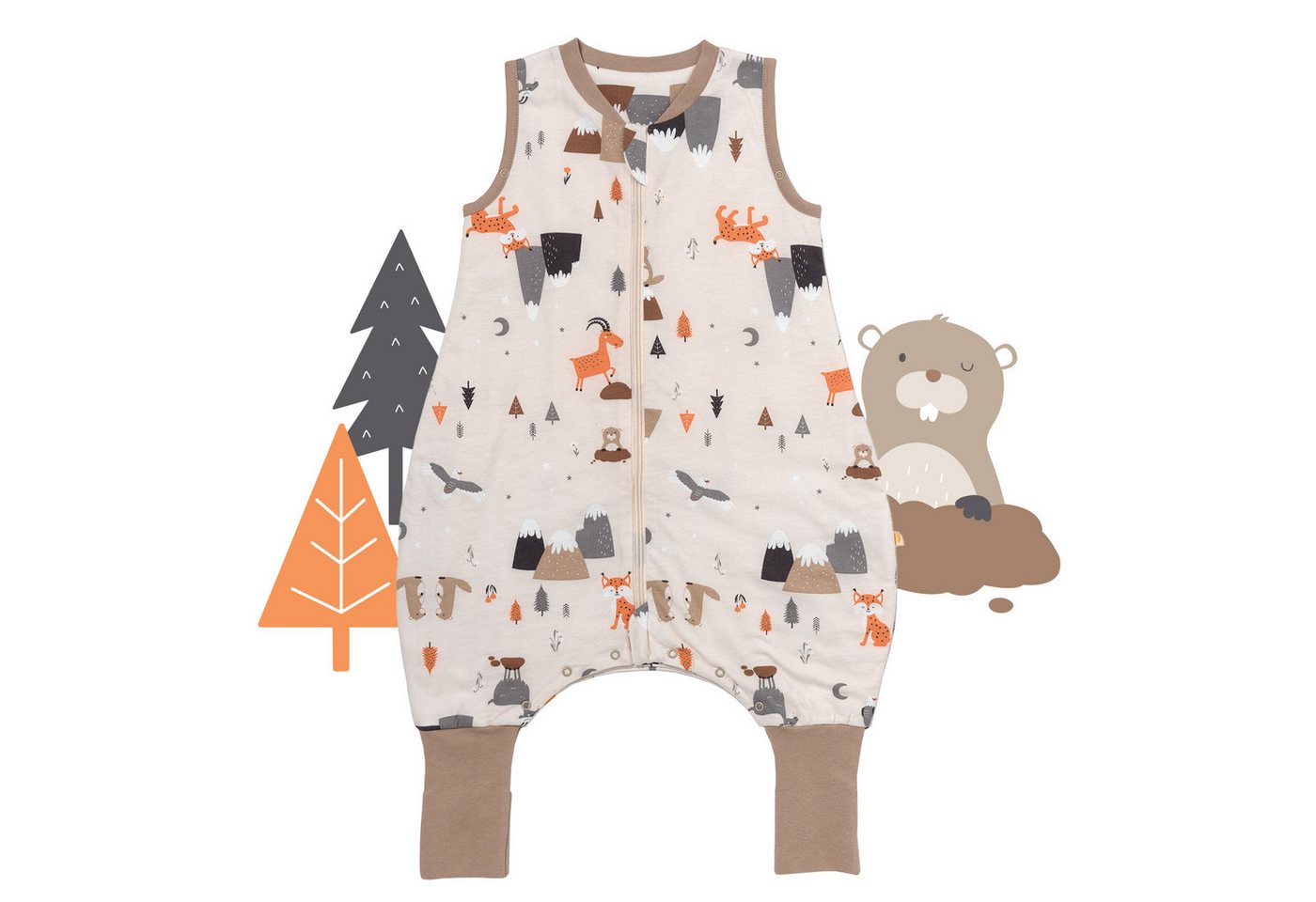 Schlummersack Kinderschlafsack Schlafsack mit Füßen und umklappbaren Bündchen, 1.0 Tog OEKO-TEX Schlummersack Kinderschlafsack Schlafsack mit Füßen und umklappbaren Bündchen, 1.0 Tog OEKO-TEX von Schlummersack