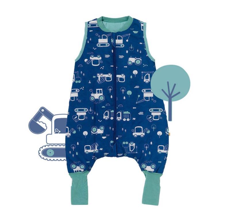 Schlummersack Kinderschlafsack Schlafsack mit Füßen und umklappbaren Bündchen, 1.0 Tog OEKO-TEX von Schlummersack