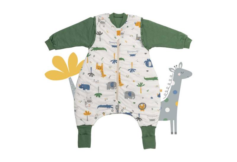 Schlummersack Kinderschlafsack Schlafsack mit Füßen und umklappbaren Bündchen, 1.0 Tog OEKO-TEX von Schlummersack