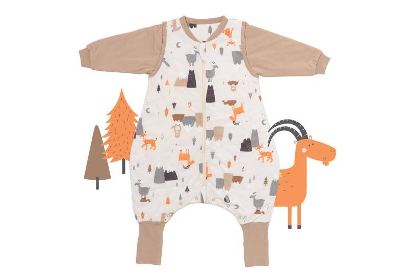 Schlummersack Kinderschlafsack Schlafsack mit Füßen und umklappbaren Bündchen, 1.0 Tog OEKO-TEX von Schlummersack