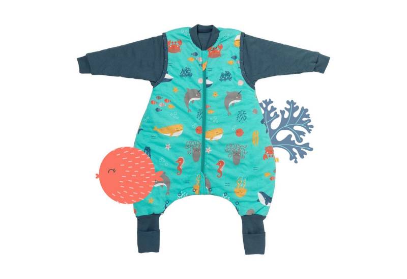Schlummersack Kinderschlafsack Schlafsack mit Füßen und umklappbaren Bündchen, 2.5 Tog OEKO-TEX von Schlummersack
