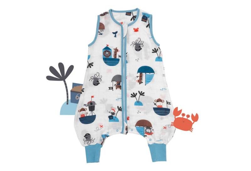 Schlummersack Kinderschlafsack Musselin Schlafsack mit Füßen, 0.5 Tog OEKO-TEX zertifiziert von Schlummersack