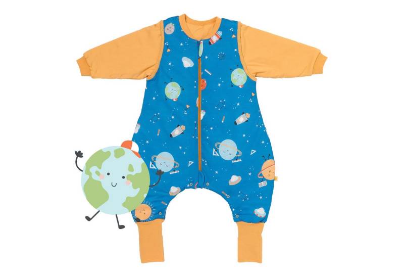 Schlummersack Kinderschlafsack Schlafsack mit Füßen und umklappbaren Bündchen, 1.0 Tog OEKO-TEX von Schlummersack