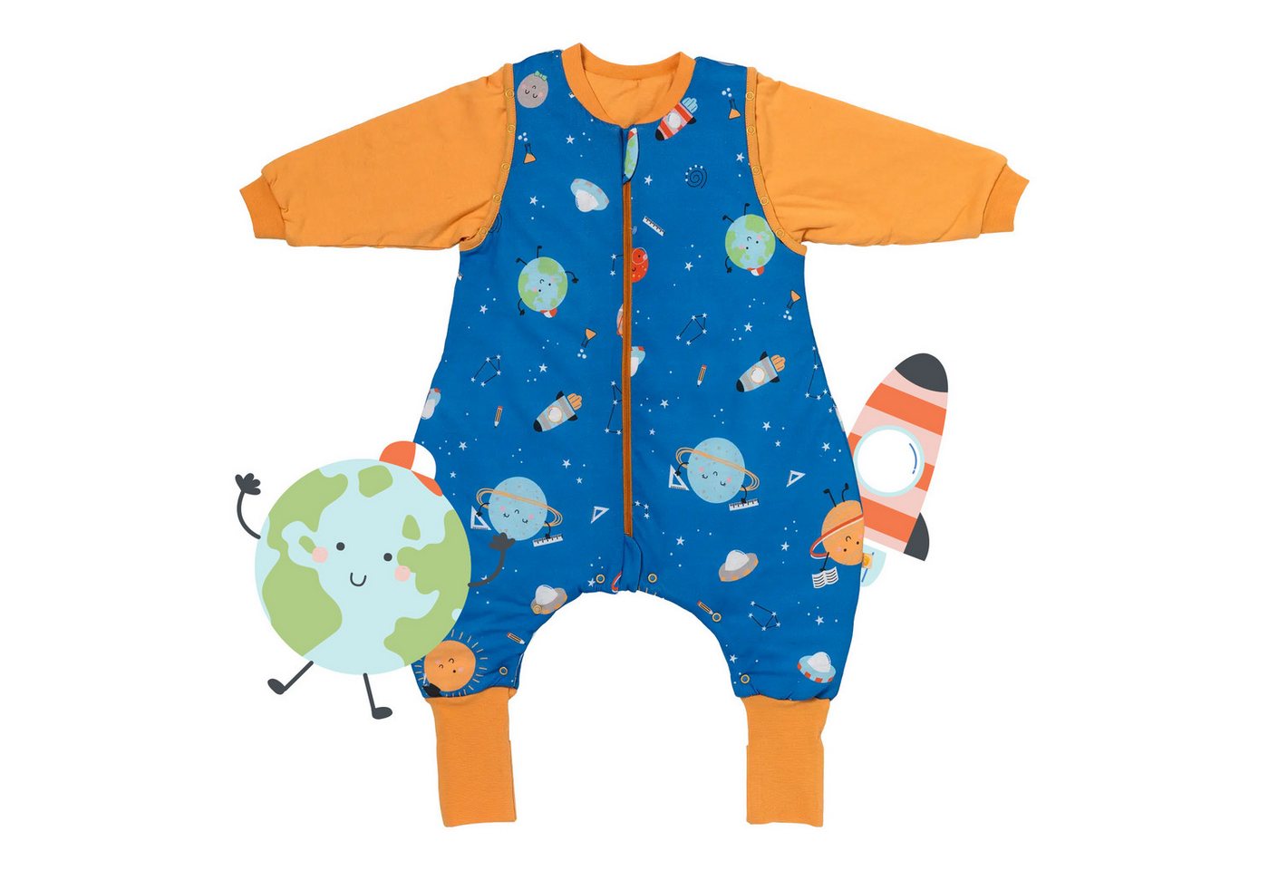 Schlummersack Kinderschlafsack Schlafsack mit Füßen und umklappbaren Bündchen, 3.5 Tog OEKO-TEX Schlummersack Kinderschlafsack Schlafsack mit Füßen und umklappbaren Bündchen, 3.5 Tog OEKO-TEX von Schlummersack