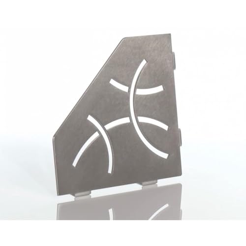 Schluter Systems Pentagon Eckregal E - gebogenes Design - Edelstahl gebürstet (SES2D6EB) - Kerdi-Line Duschzubehör von Schluter