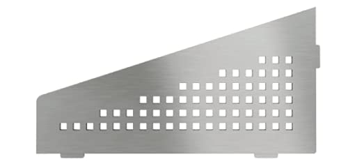 Schluter Systems Quadrilateral Eckregal-E, quadratisches Design, gebürsteter Edelstahl (SES3D3EB) Kerdi-Line Duschzubehör von Schluter