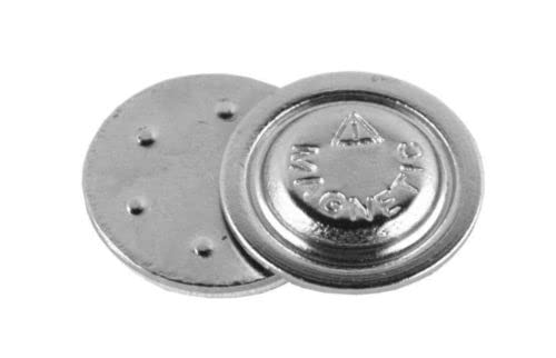 10 Stück Magnet rund Namensschild leicht schont Kleidung inkl. Metallplatte selbstklebend von Schmalz®