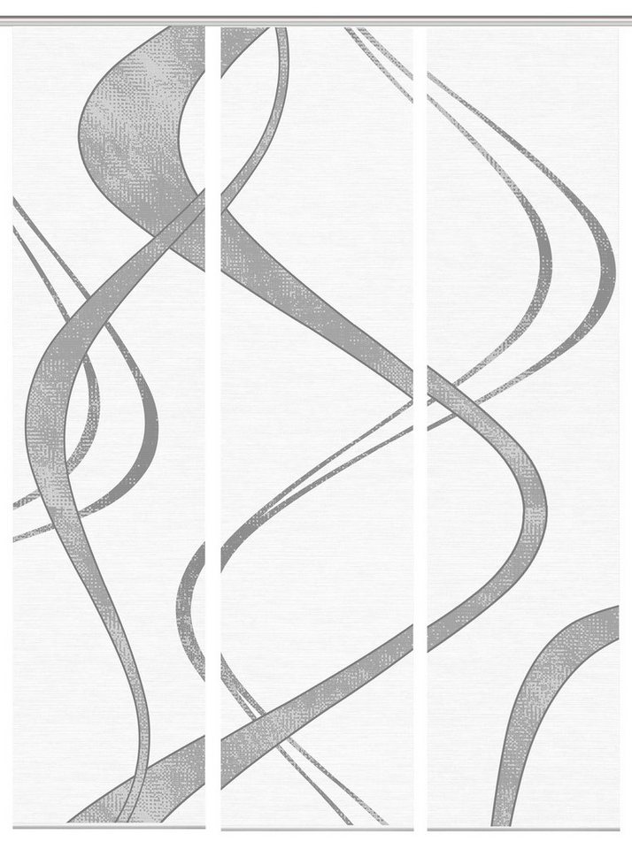Schiebegardine 80843 TIBANO Schiebegardine, halbtransparent, Bambus-Optik 260x60 cm, Schmidt Gard, (3 St), Polyester von Schmidt Gard