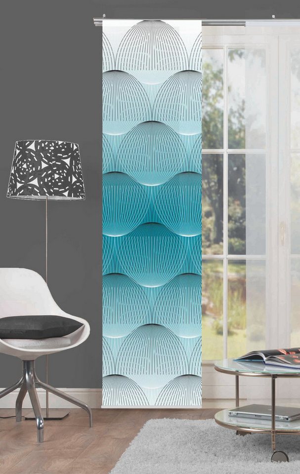 Schmidt Gard Schiebegardine Schiebewand 84132 BENARI Dekostoff, Digitaldruck, 245 x 60 cm, (5 St), 100% Polyester von Schmidt Gard