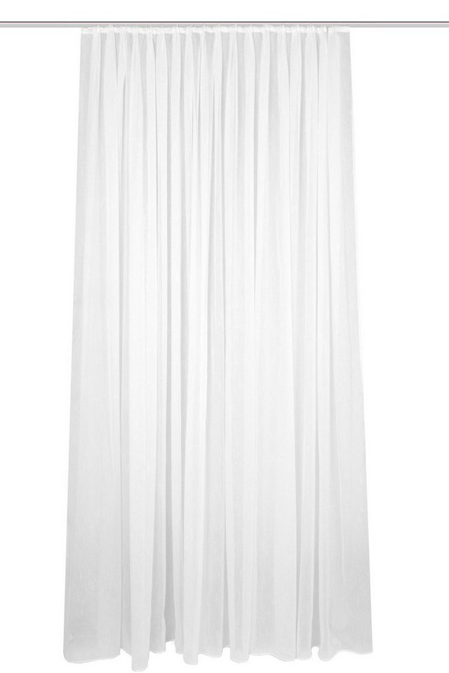 Vorhang 41694 Store/Gardine "FLAMIO", transparenter Fertigstore, Farbe: Weiß, Schmidt Gard, 100% Polyester von Schmidt Gard