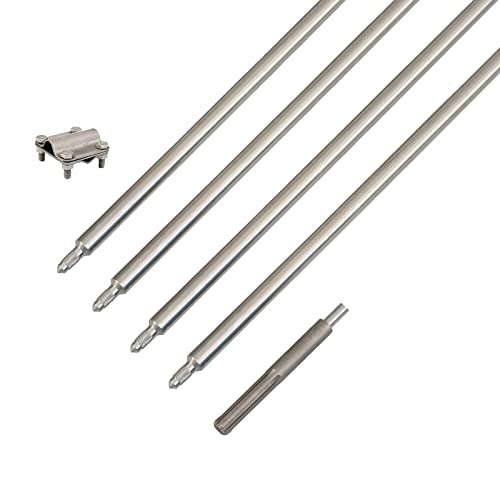 4m Tiefenerder 4VA Edelstahl SET mit Klemme und SDS Max. Schlagkopf von Schmidt GbR
