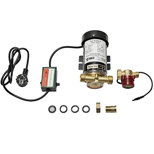 Schmidt GbR Druckerhöhungspumpe 0,8-1 bar Boosterpumpe 230V- 90W - 20L/min für Dusche Boiler Waschmaschine von Schmidt GbR