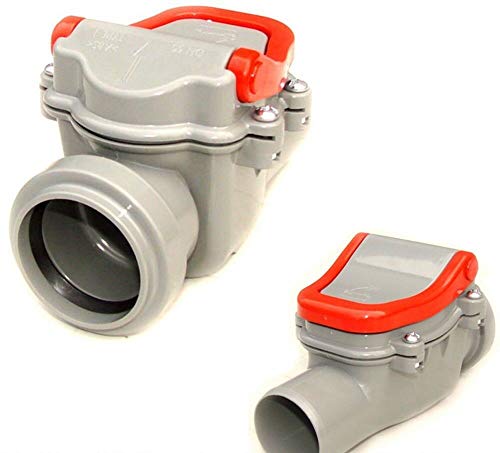 Rückstauverschluss Rückstauklappe DN Ø 50 mm Rattenschutz Ablauf KG HT PP von Schmidt GbR