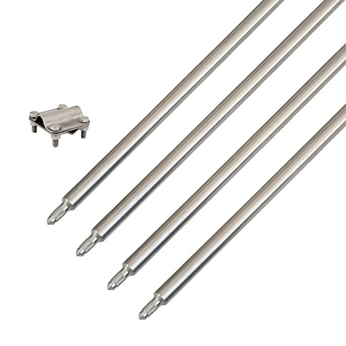 Tiefenerder Staberder Erdung Erder Erdung Blitzableiter Ø 20mm Edelstahl optional SDS-Max (4m Set + Klemme) von KIOTEET
