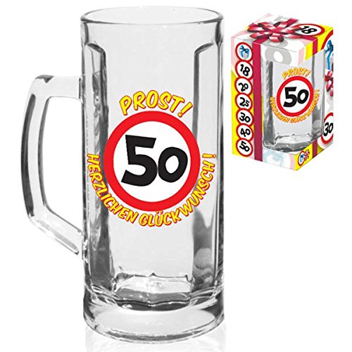 Bierhumpen 50 Bierglas zum 50. Geburtstag von Schmidt Spiele