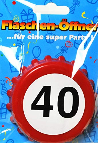 Flaschenöffner Bieröffner Öffner Kronkorken 40. Geburtstag von Udo Schmidt