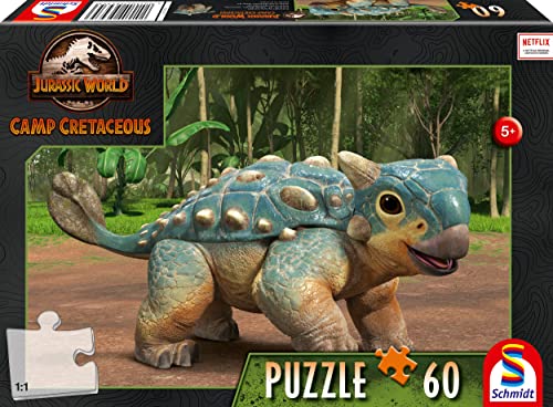 Schmidt Spiele 56435 Jurassic World, Neue Abenteuer, Der Ankylosaurus Bumpy, 60 Teile Kinderpuzzle, Mehrfarbig von Schmidt Spiele