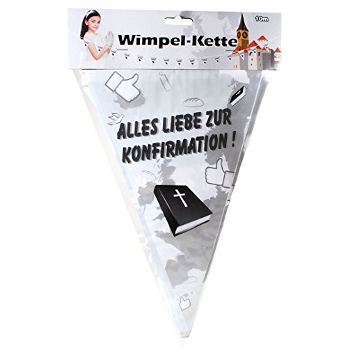 Wimpelkette Alles Liebe zur Konfirmation, ca. 10 Meter von Schmidt Spiele