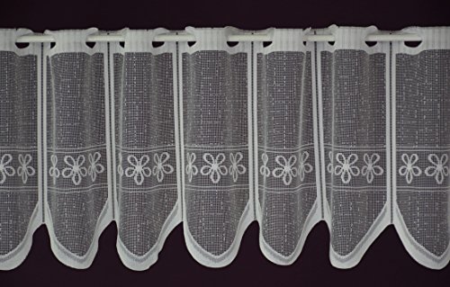 SCHMIDTGARD STOFFE Scheibengardine nach Maß Bistrogardine Küchengardine Kurzstore 60(H) cm wählbare Breite in 14 cm Schritten weiß von SCHMIDTGARD STOFFE